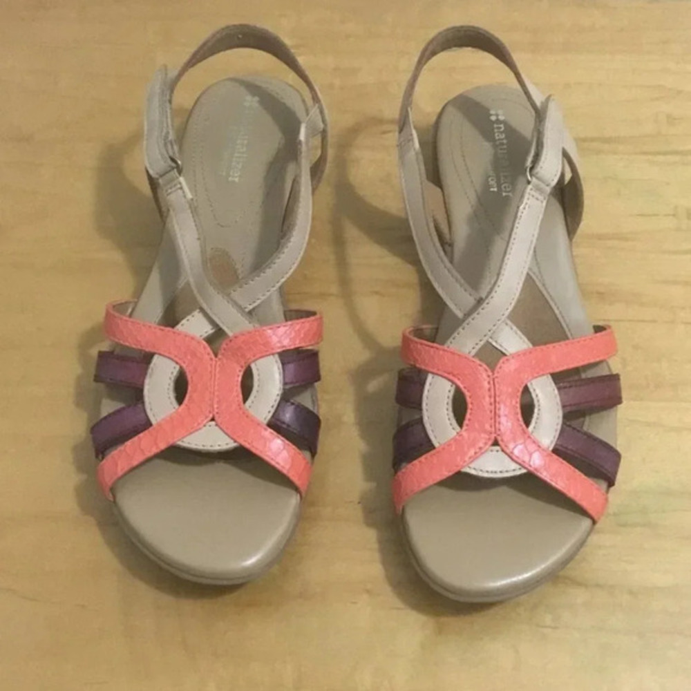 Naturalizer N5 Comfort Sandals Catrina Women's Multi Color Strappy Size 8.5 M